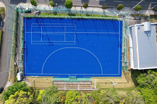 南都銀行保養所 人工芝ホッケー場 人工芝貼替工事