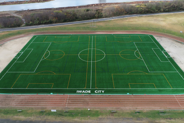 岩出市立大宮緑地総合運動公園多目的競技場 人工芝張替工事