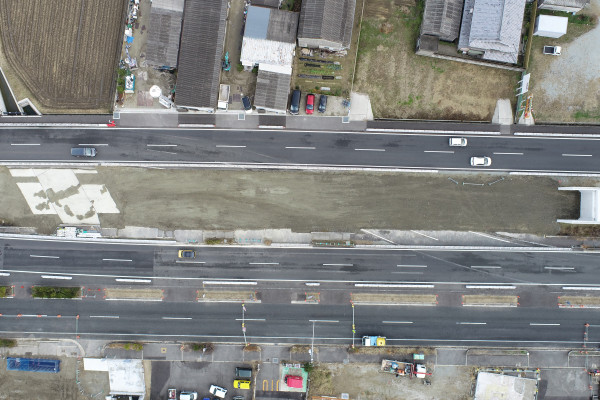 大和北道路美濃庄町地区改良工事