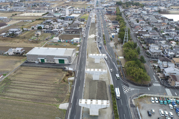 大和北道路美濃庄町地区改良工事