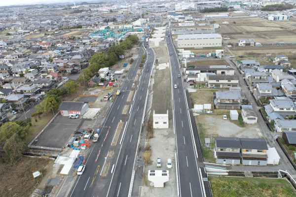 大和北道路美濃庄町地区改良工事